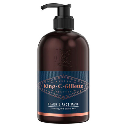 King C. Gillette Men's Beard And Face Wash 350mL