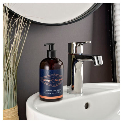 King C. Gillette Men's Beard And Face Wash 350mL