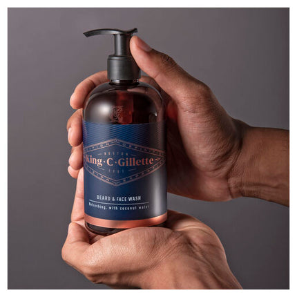 King C. Gillette Men's Beard And Face Wash 350mL
