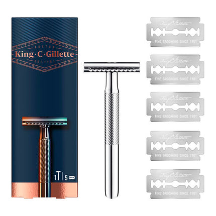King C. Gillette Men's Double Edge Safety Razor 5 Pack