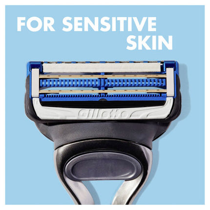 Gillette Skinguard Razor Handle + 4 Cartridges