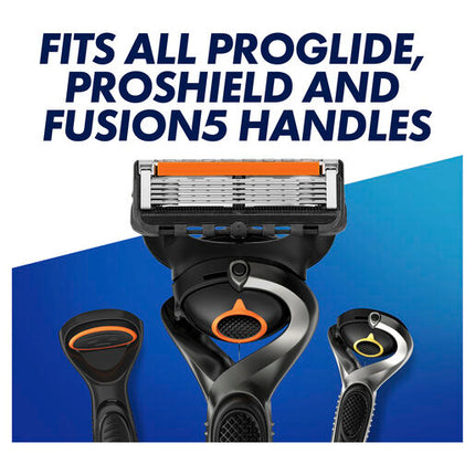 Gillette Fusion ProGlide Manual Razor Handle + 4 Cartridges + Free Razor Cap