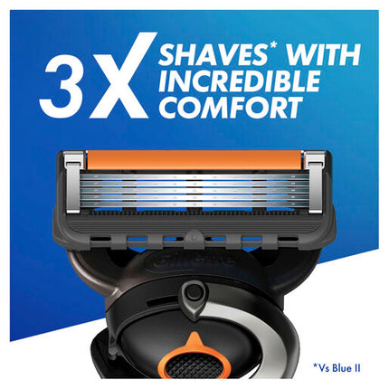 Gillette Fusion ProGlide Manual Razor Handle + 4 Cartridges + Free Razor Cap