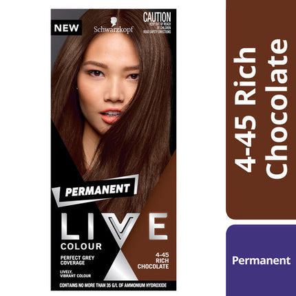 Schwarzkopf LIVE Colour Permanent 4.45 Rich Chocolate