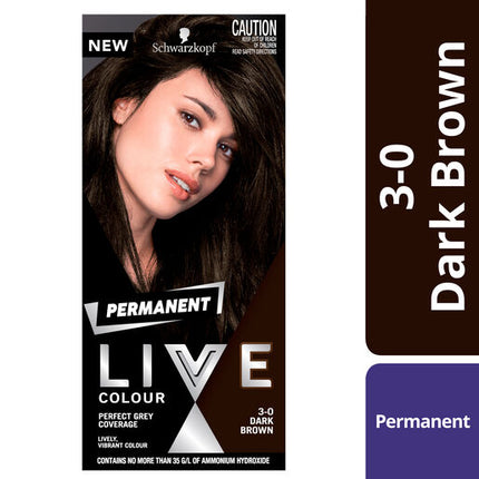 Schwarzkopf LIVE Colour Permanent 3.0 Dark Brown