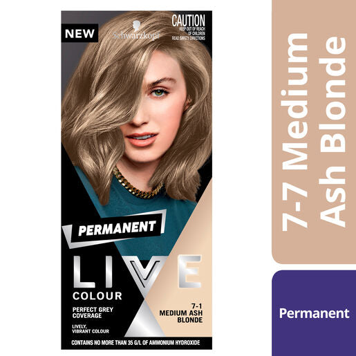 Schwarzkopf LIVE Colour Permanent 7.1 Medium Ash Blonde