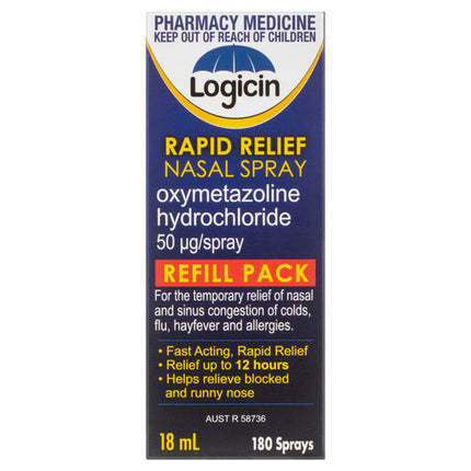 Logicin Rapid Relief Nasal Spray Refill 18mL