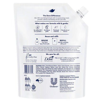 Dove Body Wash Triple Moisturising Soap Refill Pack 1.5 LTR 1 Pouch