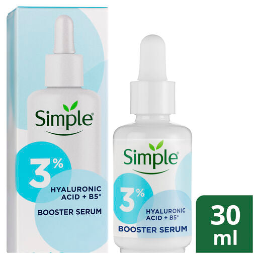 Simple Booster Serum 3% Hyaluronic Acid & B5 for hydrated, softer skin 30mL