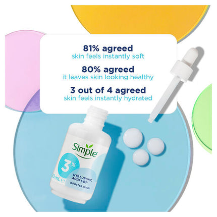 Simple Booster Serum 3% Hyaluronic Acid & B5 for hydrated, softer skin 30mL