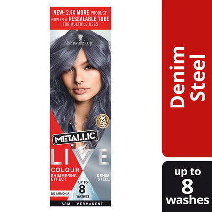 Schwarzkopf LIVE Colour Metallic Denim Steel 75ml