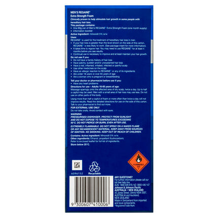Regaine Men's Extra Strength Minoxidil Foam Hair Regrowth Treatment 60g
