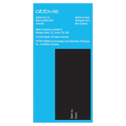 Optive Fusion Preservative-Free Lubricant Eye Drops 30 x 0.4mL