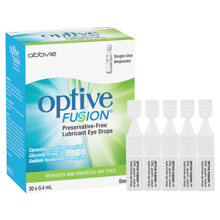 Optive Fusion Preservative-Free Lubricant Eye Drops 30 x 0.4mL