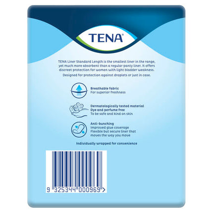 Tena Standard Length Liners 30 Pack
