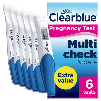 Clearblue Pregnancy Test Ultra Early Multi-Check & Date Combo Pack, 6 Tests (1 Digital, 5 Visual)