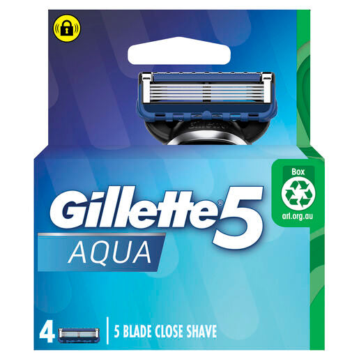 Gillette 5 Aqua Razor Blades 4 Cartridges Refills