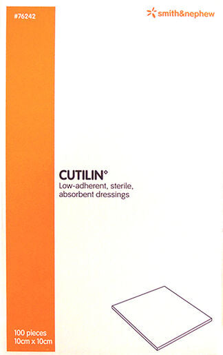 Cutilin Low-adherent absorbent dressing Sterile 10cm x 10cm Single