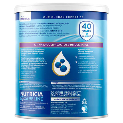 Aptamil Gold+ Lactose Intolerance Baby Infant Formula From Birth to 12 Months 900g