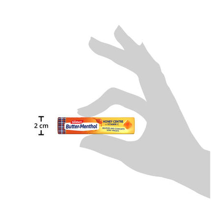 Butter Menthol Honey Centre Sore Throat Lozenges + Vitamin C 10 Pack