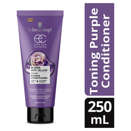 Schwarzkopf Extra Care Blonde Anti-Yellow Toning Purple Conditioner 250mL
