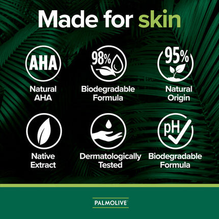 Palmolive Skin Food Body Wash Soap 1L Desert Lime Natural AHA