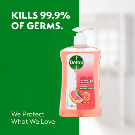 Dettol Antibacterial Liquid Handwash Pump Grapefruit 500ml