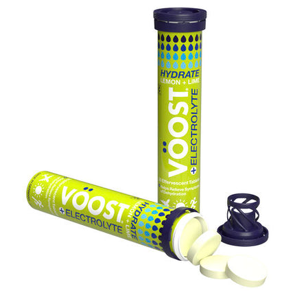 Voost Hydrate Lemon Lime Effervescent Vitamins Supplement Relieve Symptoms of Dehydration 20 Tablets