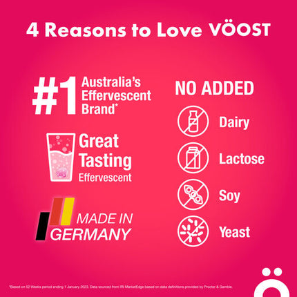 Voost Energy Raspberry Effervescent Tablets 20 Pack