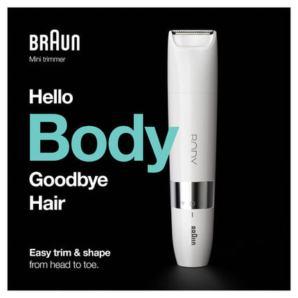 Braun Body Mini Trimmer BS1000, Electric Body Hair Removal for Everybody, for On-the-Go
