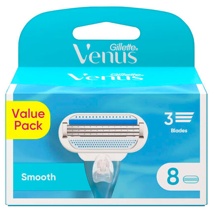 Gillette Venus Smooth Women's Razor Blade Refills, 8 Count