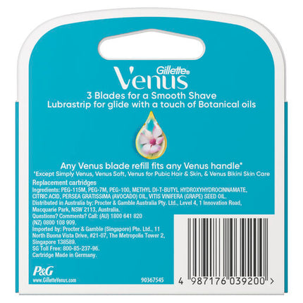 Gillette Venus Smooth Women's Razor Blade Refills, 8 Count