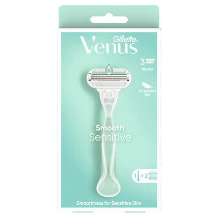 Gillette Venus Smooth Sensitive Women's Razor Handle + 2 Blade Refills