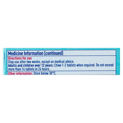 Mylanta 2Go Antacid FastChews Tablets Mint 8 Pack