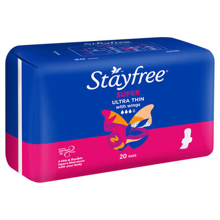 Stayfree Ultra Thin Super Pads With Wings 20 Pack
