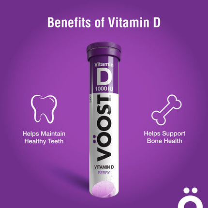 Voost Vitamin D Berry Effervescent Tablets 20 Pack