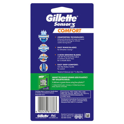 Gillette Sensor3 Comfort 8pk Disposable Razors