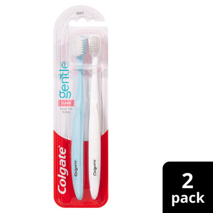 Colgate Gentle Clean Manual Toothbrush, 2 Pack, Soft Bristles