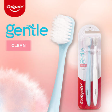 Colgate Gentle Clean Manual Toothbrush, 2 Pack, Soft Bristles