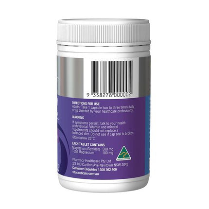 Vitaceuticals Magzorb Magnesium Glycinate 500mg 100 Capsules