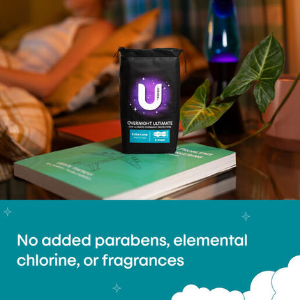 U By Kotex Extra Overnight Ultimate Pads with Wings 6 Pack