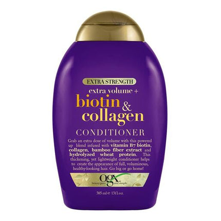 Ogx Extra Strength Extra Volume + Biotin & Collagen Conditioner For Fine Hair 385mL