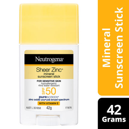 Neutrogena Sheer Zinc Mineral Stick SPF50 42g
