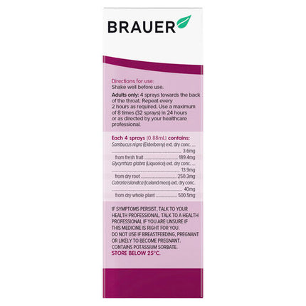 Brauer Sore Throat Spray Adult 50ml
