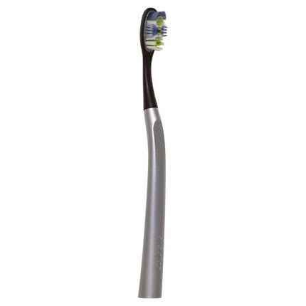 Colgate Infinity Deep Clean Manual Toothbrush Starter Kit, Soft Bristles Replaceable Head, Stand-Up Metal Handle