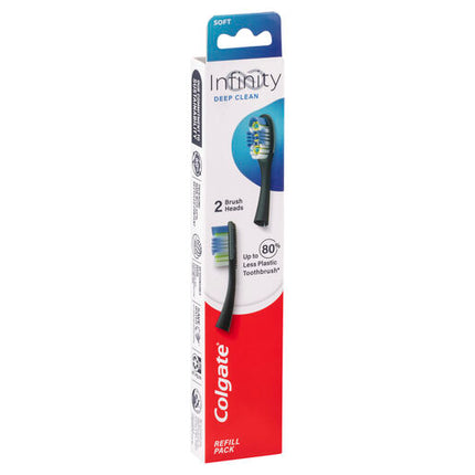 Colgate Infinity Deep Clean Replacement Toothbrush Heads, 2 Pack Soft Bristle Refill