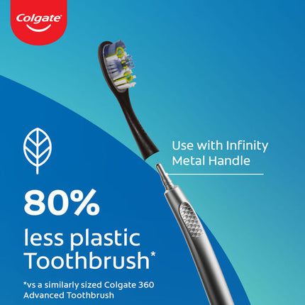 Colgate Infinity Deep Clean Replacement Toothbrush Heads, 2 Pack Soft Bristle Refill