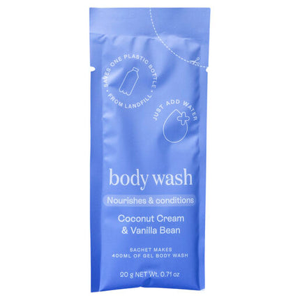 Epzen Body Wash Refill Sachets Coconut Cream and Vanilla Bean 2x 20g