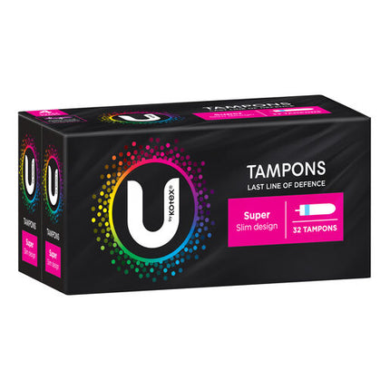 U by Kotex Super Slim Bulk Tampons 32 Pack