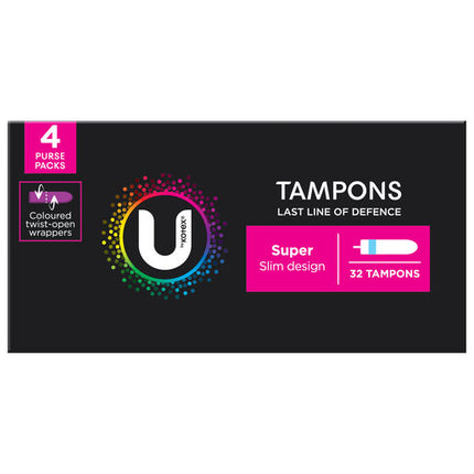 U by Kotex Super Slim Bulk Tampons 32 Pack